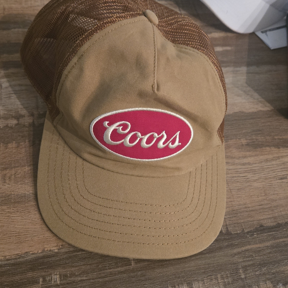 Coors Tan and Brown Trucker Hat